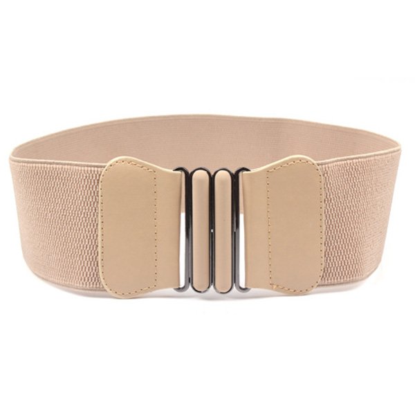 Women's Elastic Wide Belt Stretch Cinch Buckle Bowknot Bow Waistband